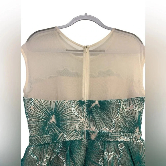 Maniju Green Brocade Embroidered Cocktail Dress Retro Pin Up Style - Picture 5 of 9